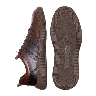 Tênis Masculino Democrata Denim Vibe 625101 Tabaco/Cafe