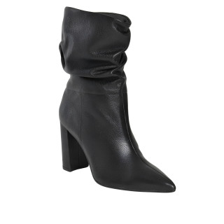 Bota Feminina Social Via Marte em Couro 345-006 Preto