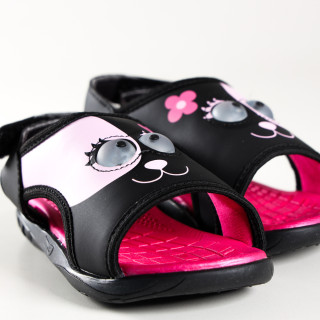 Sandália Infantil Ortopé Com Led Preta