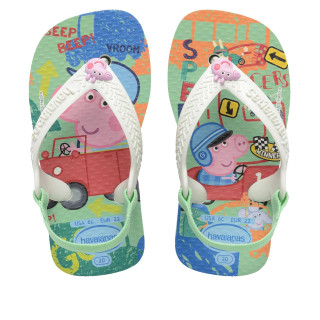 Chinelo Infantil Menina Havaianas Peppa Pig Branco