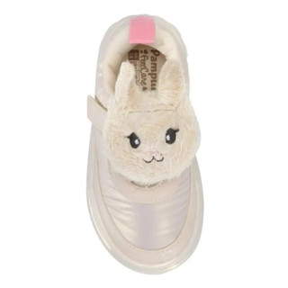 Tênis Infantil Feminino Pampili com LED e Pelúcia Removível 483.006.000 Nude