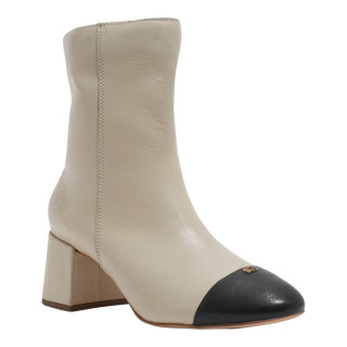 Bota Degalls Feminina Couro Cano Médio 0186.4f34.0136 Branco/Preto