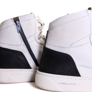 Tênis Botinha Masculino Perlatto Branco Preto 