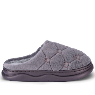 Pantufa Feminina Nuvem Pluma em Pelo Zariff 803336 Cinza