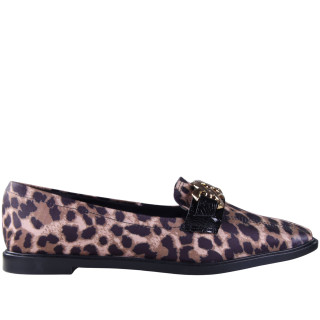 Loafer Feminino Zariff com Corrente T1118-074 Onça
