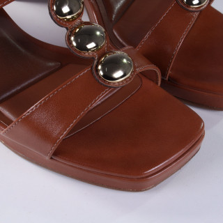  Sandália Feminina Zariff com Salto Bloco 5309.11850 Caramelo