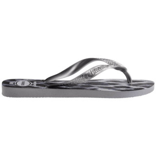 Chinelo Feminino Havaianas Top Animals Cinza Prata