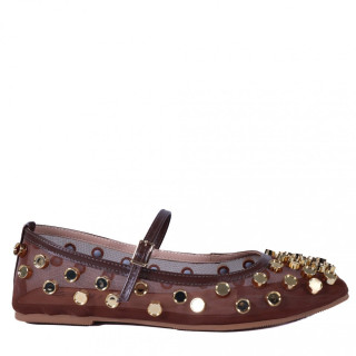 Sapatilha Feminina Zariff com Maxi Esferas 2017-6331 Brown