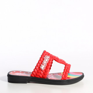 Chinelo Infantil Grendene Kids Minnie Com Brinquedo Vermelho Preto