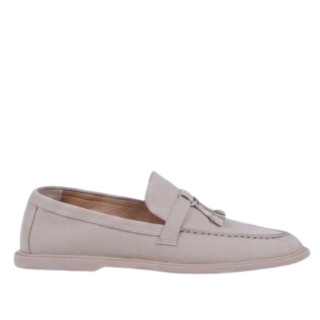 Sapato Feminino Mocassim em Couro Capodarte 4019779 Off White